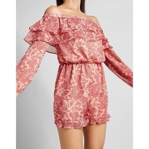 NWT paisley Express pink romper size large